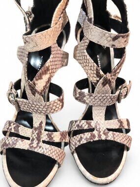 Giuseppe Zanotti Python-Embossed Gladiator Heels EU 41